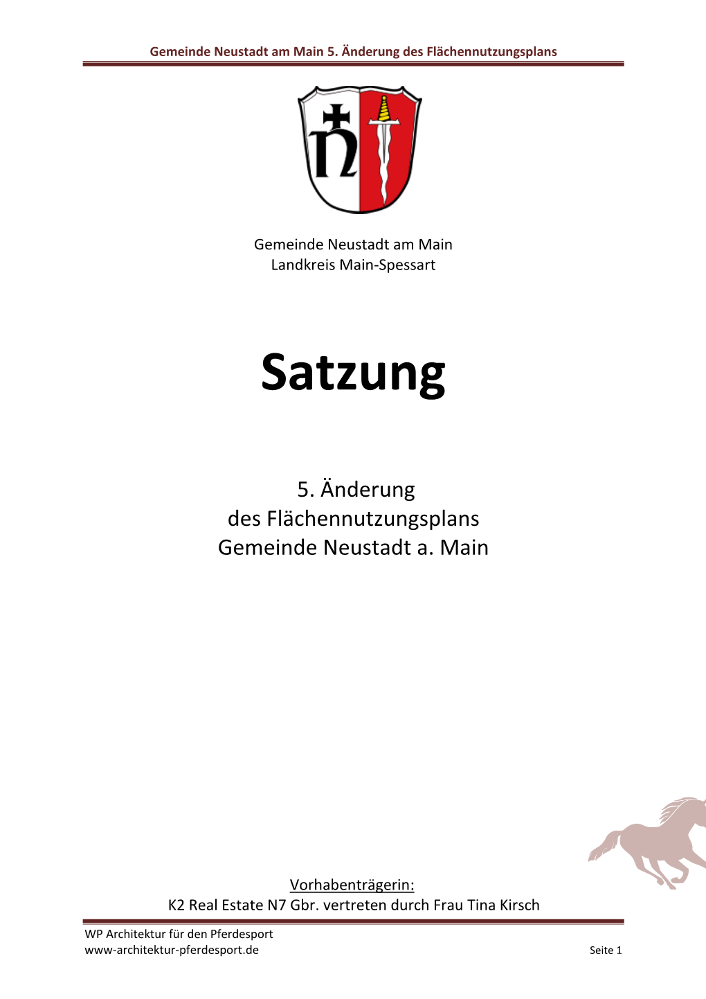 Gemeinde Neustadt Am Main 5. Änderung Des Flächennutzungsplans