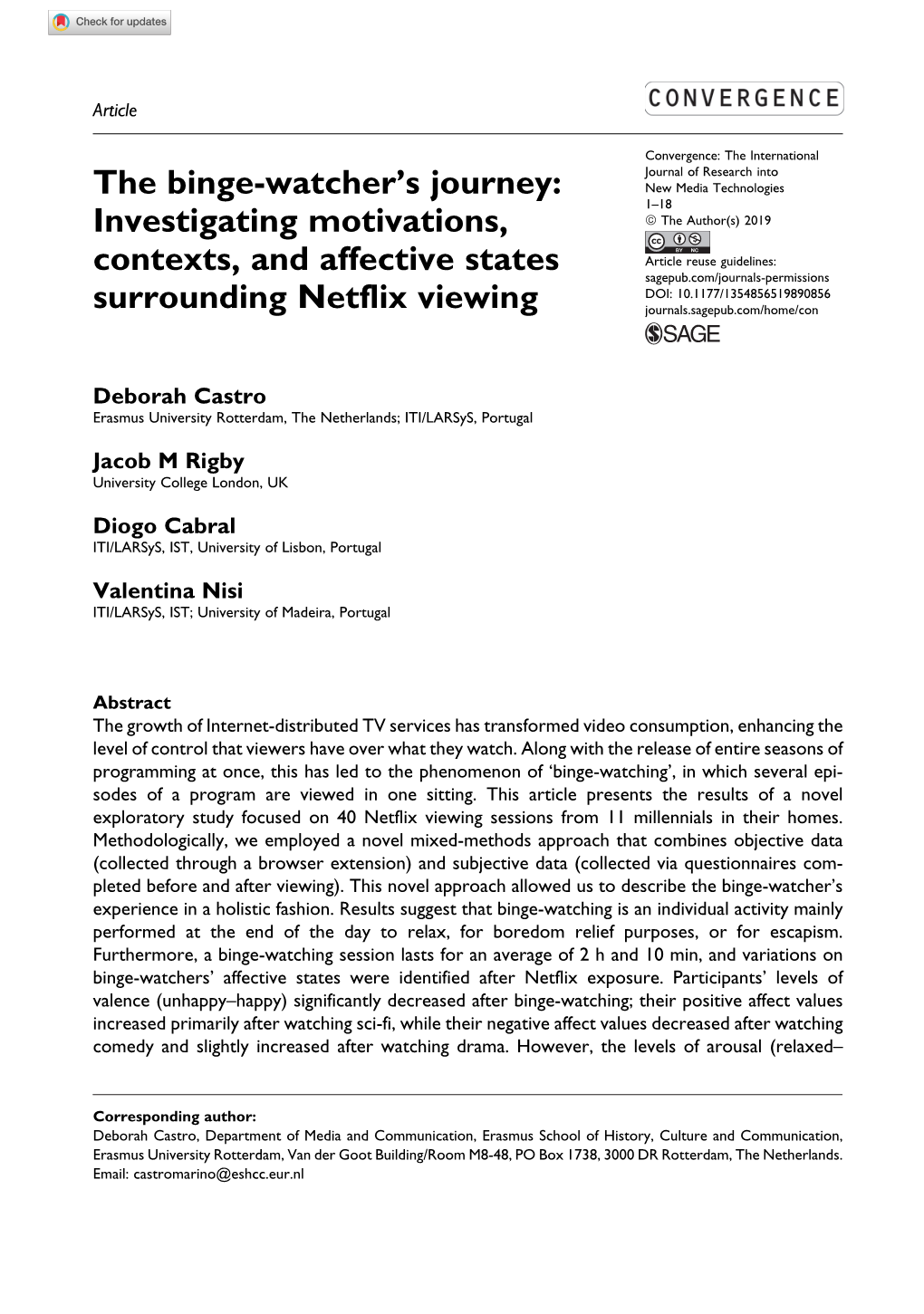 Investigating Motivations, Contexts, and Affective States Surrounding