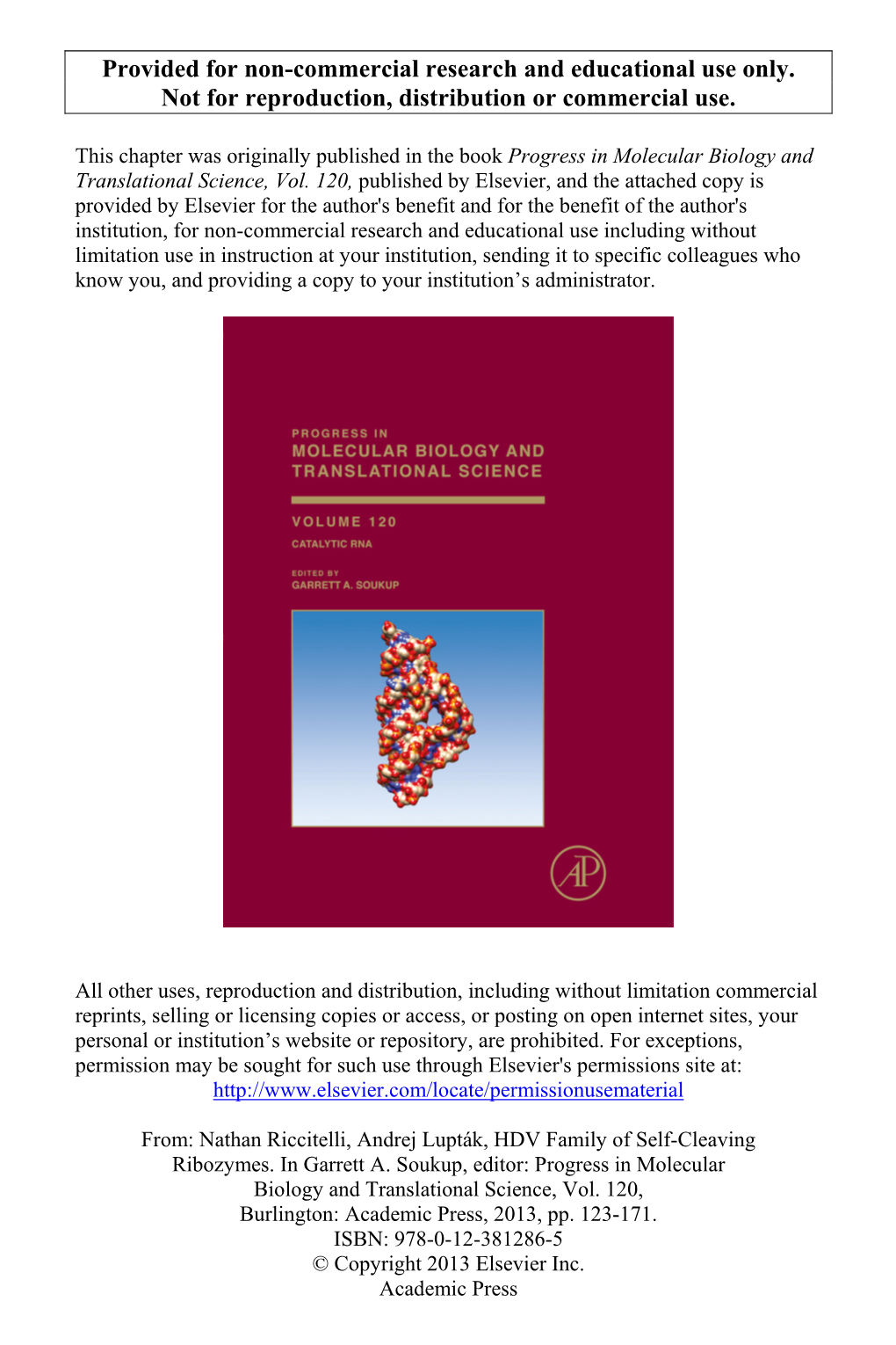 HDV Family of Self-Cleaving Ribozymes