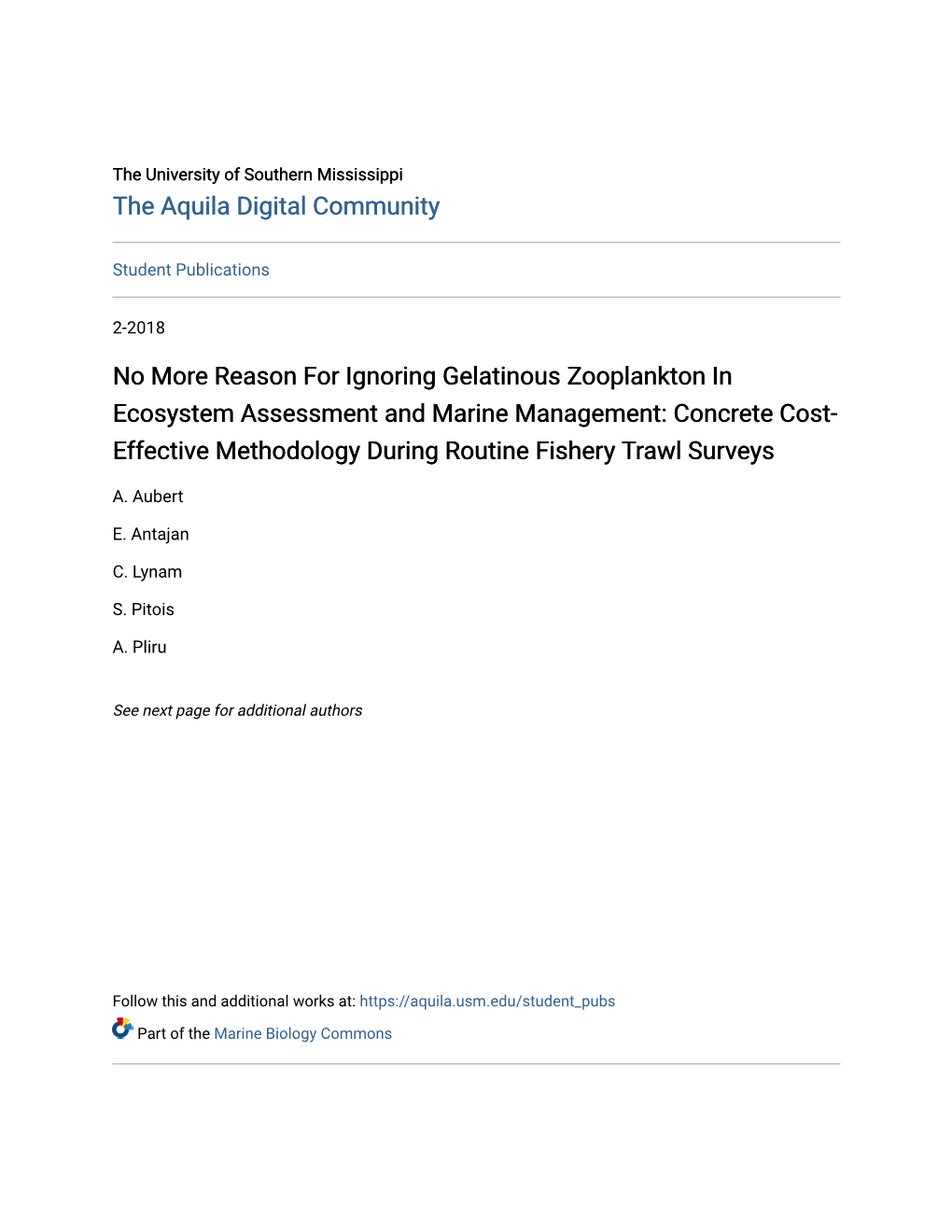 No More Reason for Ignoring Gelatinous Zooplankton in Ecosystem Assessment and Marine Management