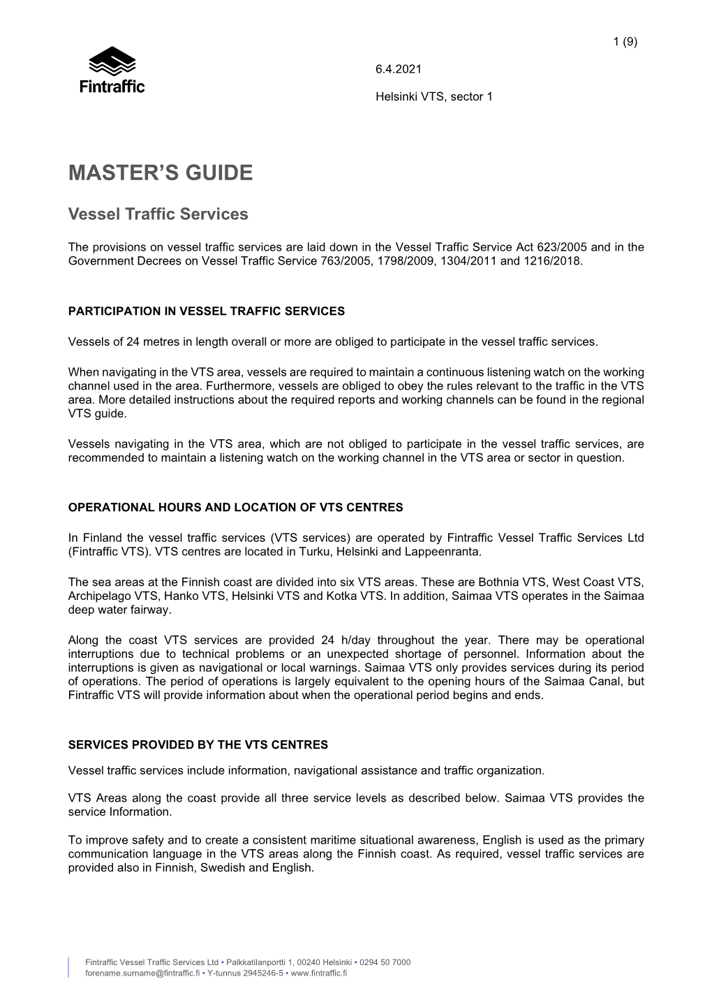 Master's Guide