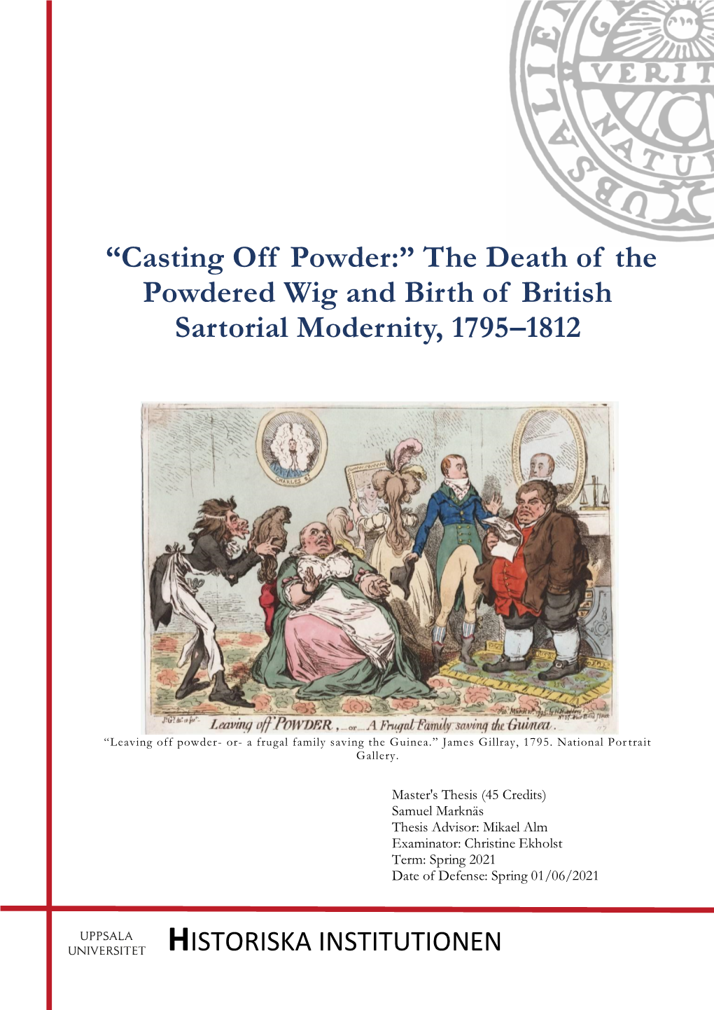 The Death of the Powdered Wig and Birth of British Sartorial Modernity, 1795–1812