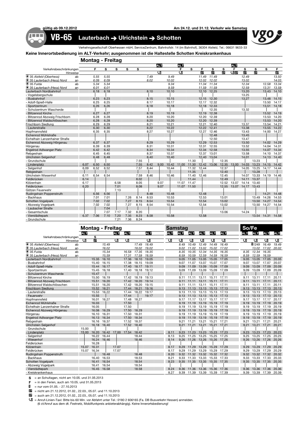 VB-65 Lauterbach Ulrichstein Schotten