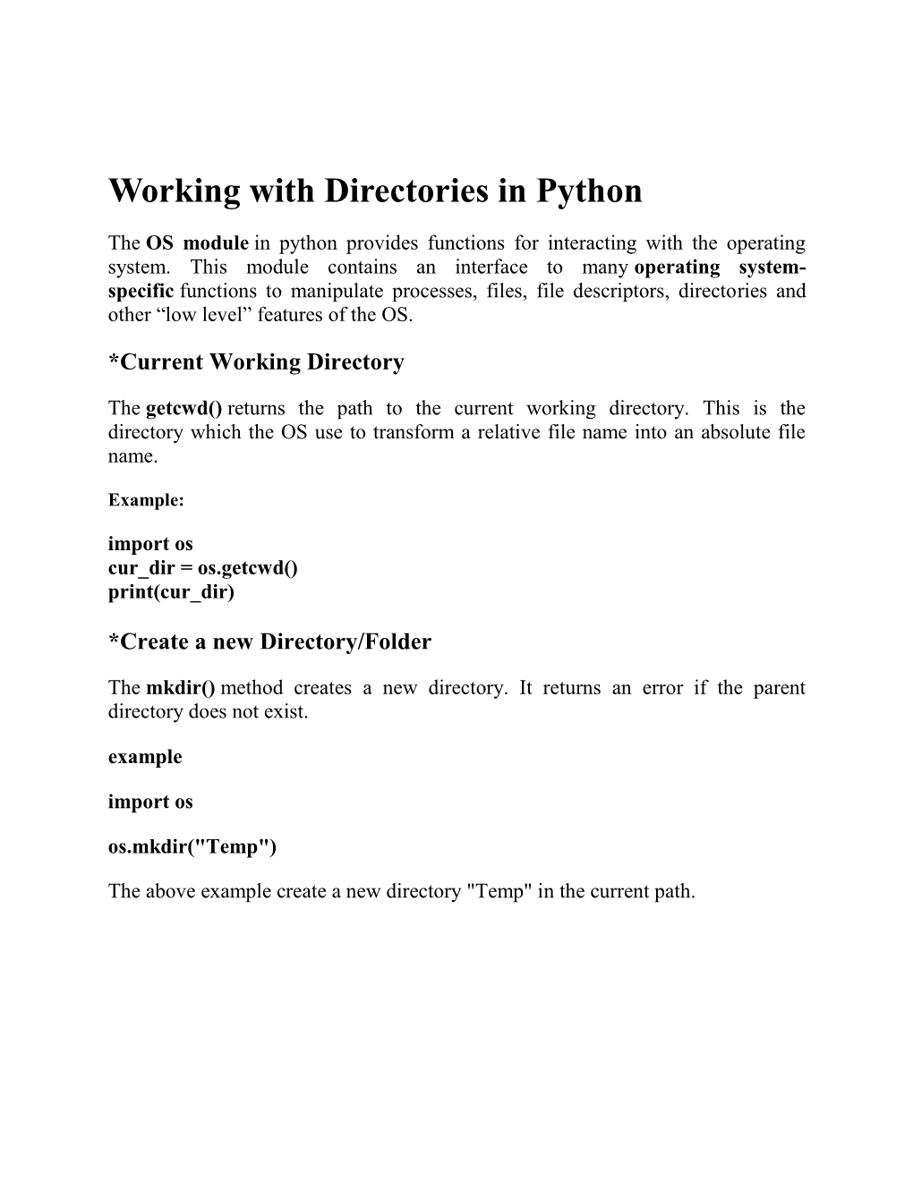 Working with Directories in Python