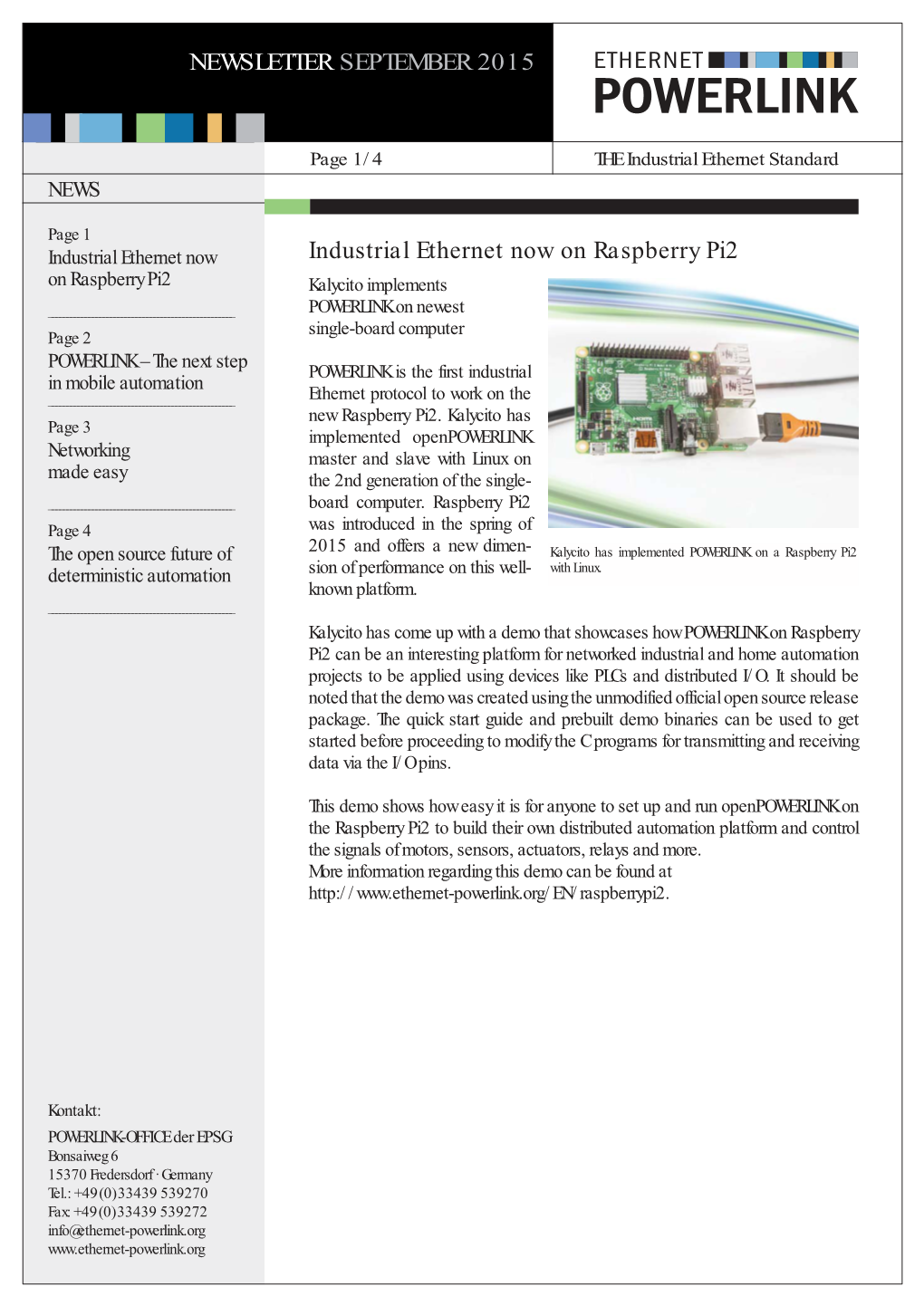 Industrial Ethernet Now on Raspberry