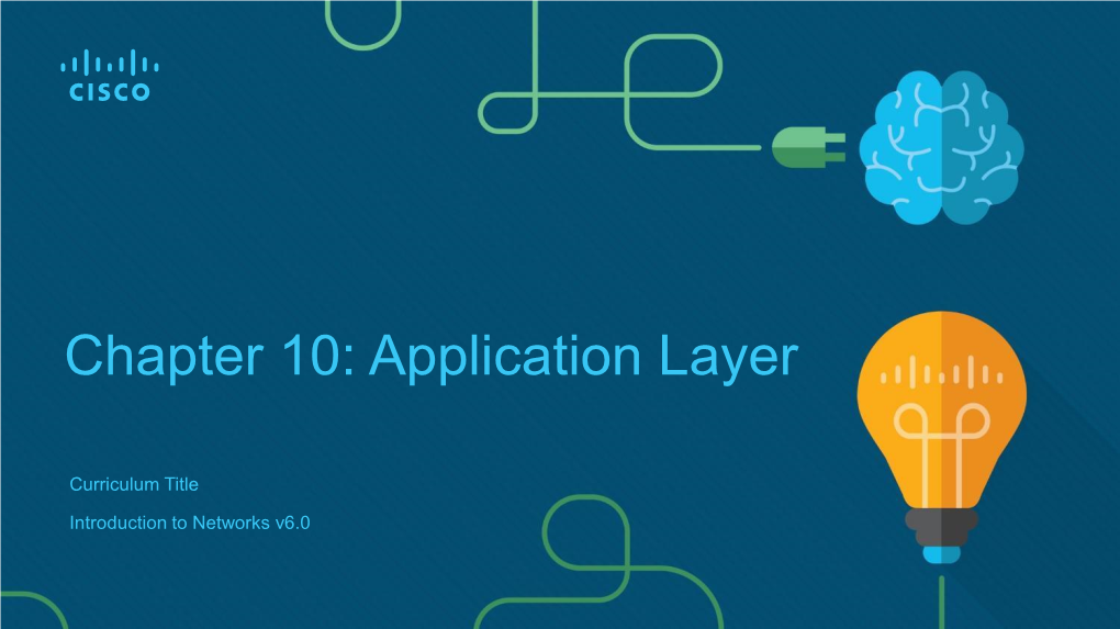 Chapter 10: Application Layer