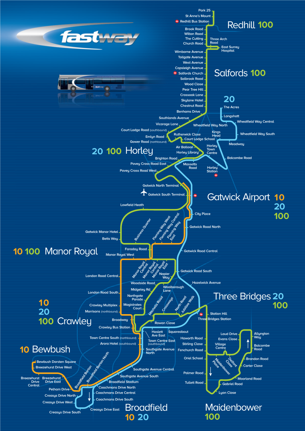 Gatwick Airport Three Bridges Manor Royal Crawley Bewbush Broadfield