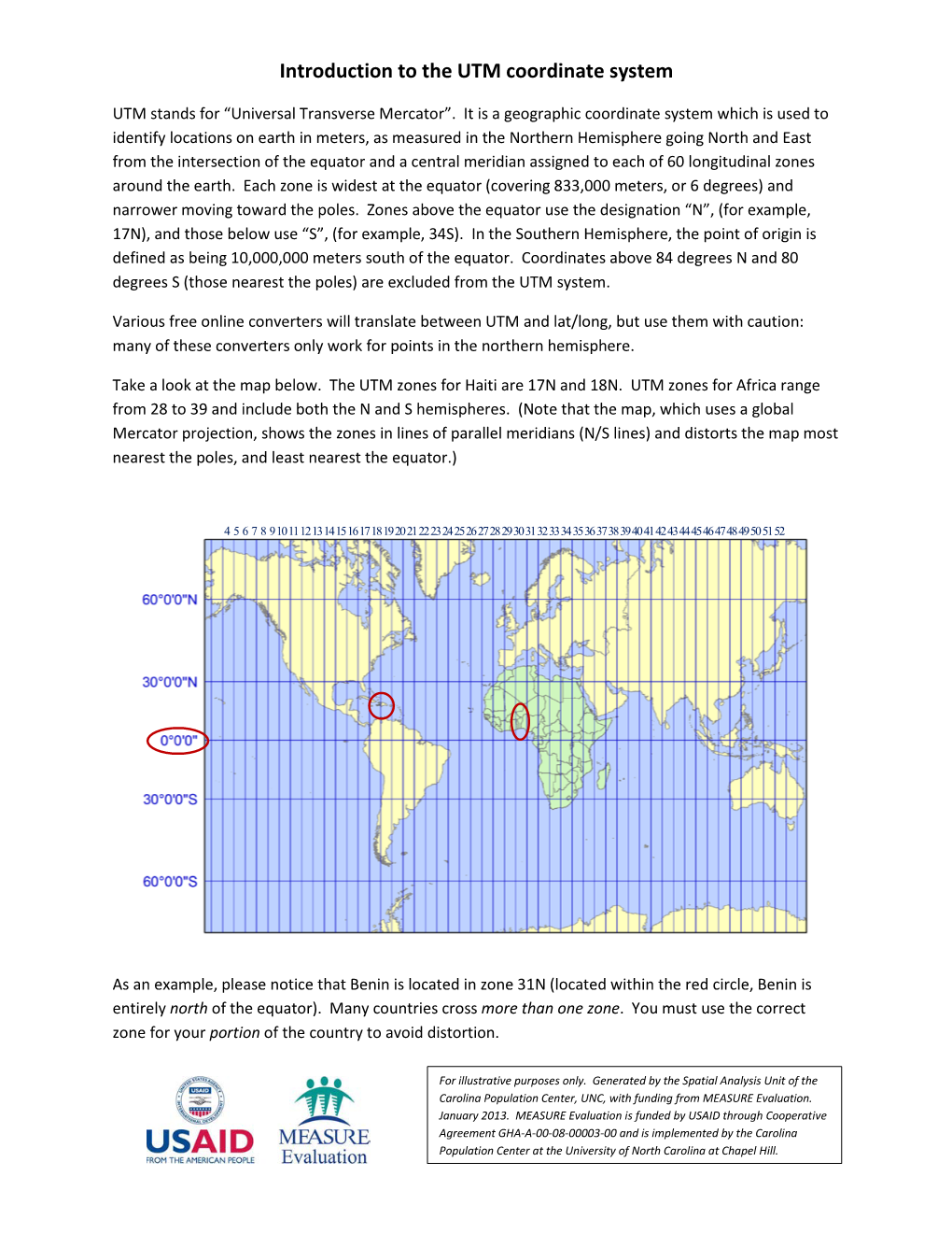 Introduction to the UTM Coordinate System