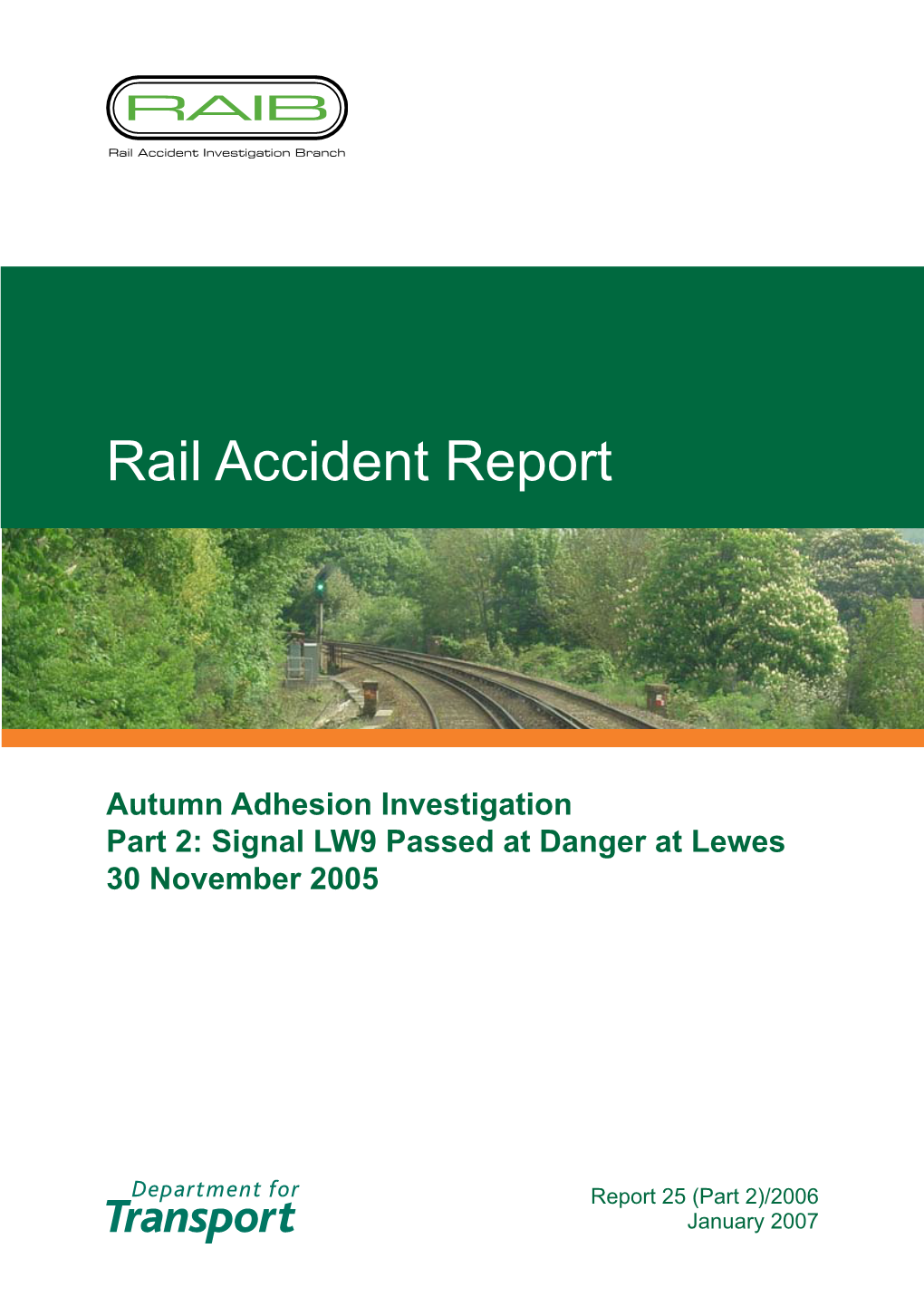 Rail Accident Report