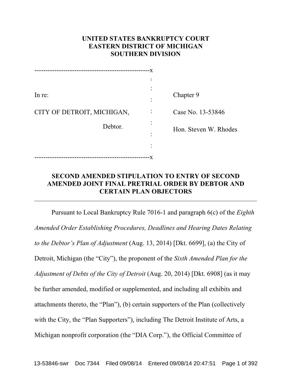 7344 Filed 09/08/14 Entered 09/08/14 20:47:51 Page 1 of 392