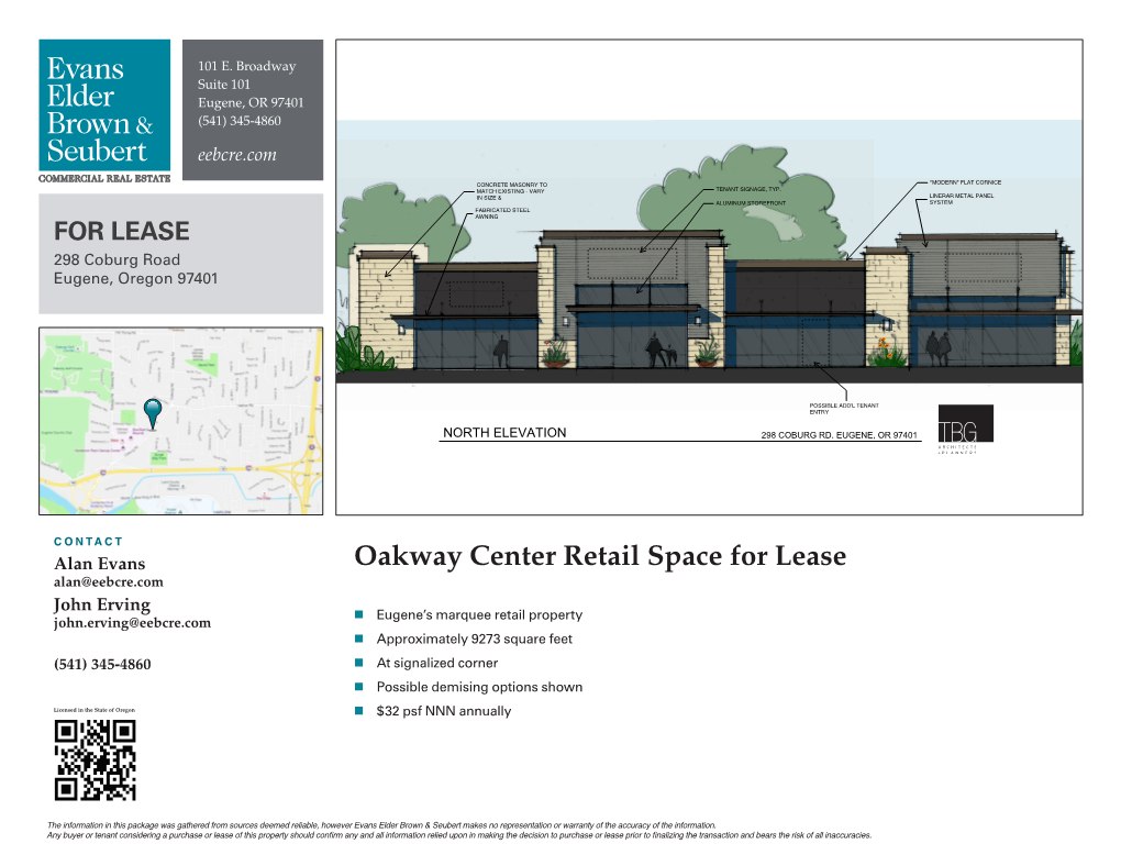 Oakway Center Retail Space for Lease