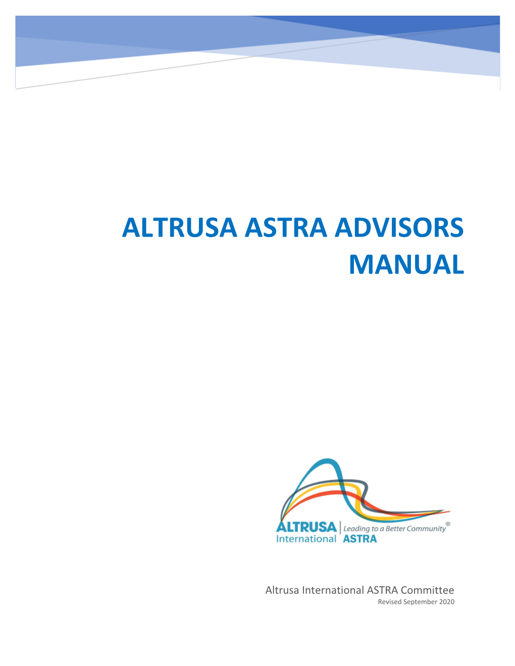 ASTRA Advisor's Manual