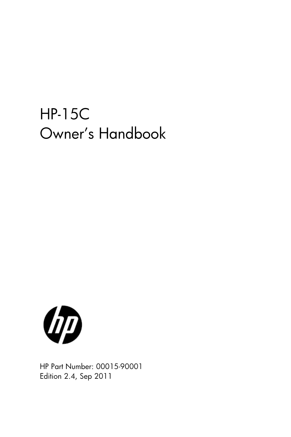 HP-15C Owner's Handbook