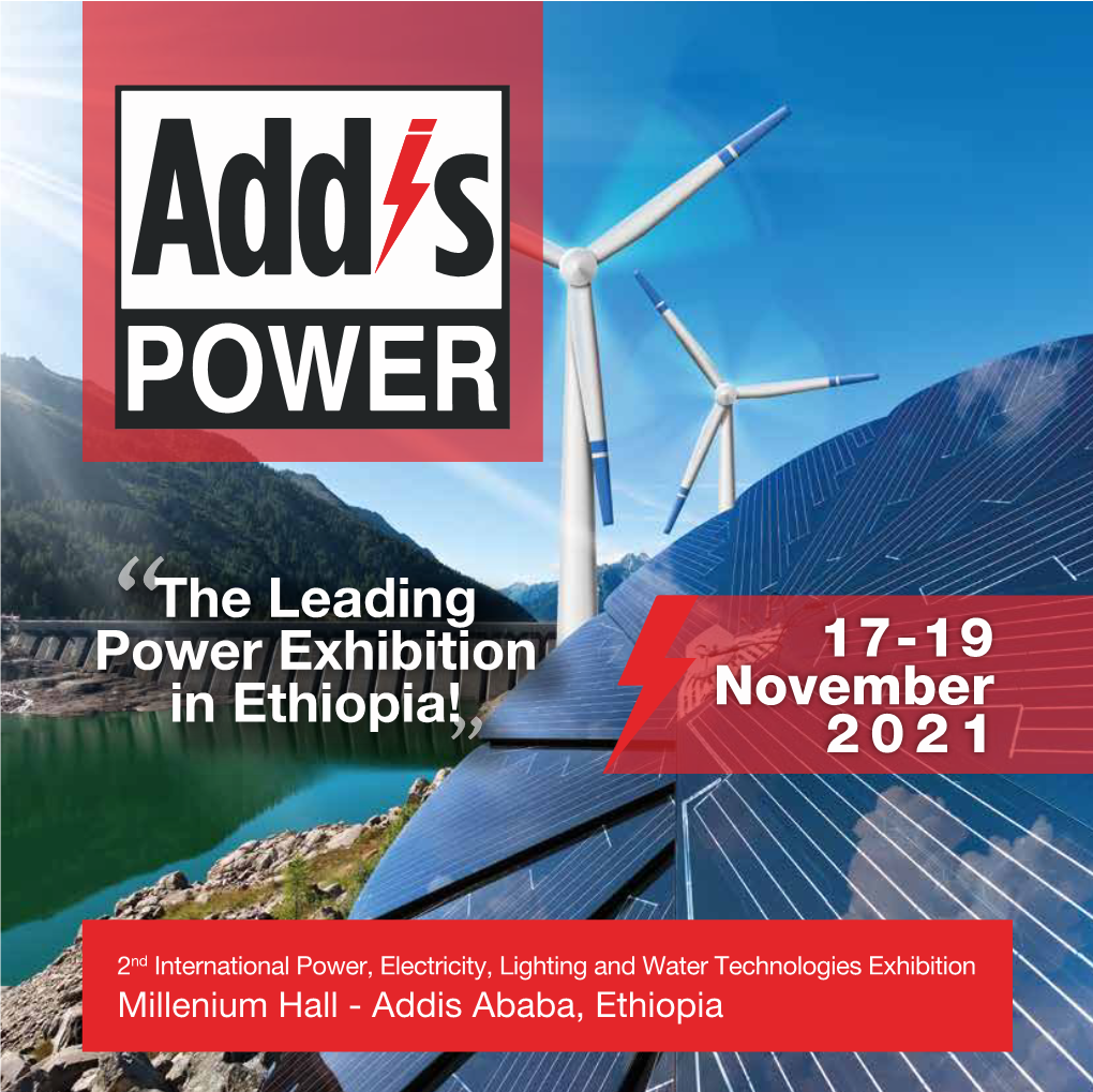 17-19 November 2021 the Leading Power Exhibition in Ethiopia!