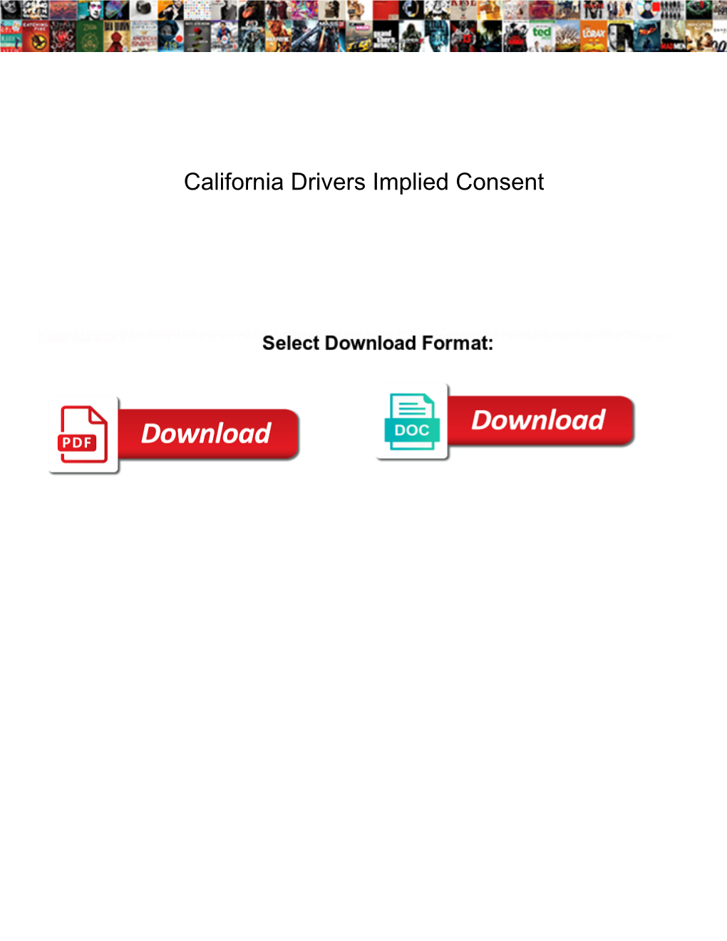 California Drivers Implied Consent