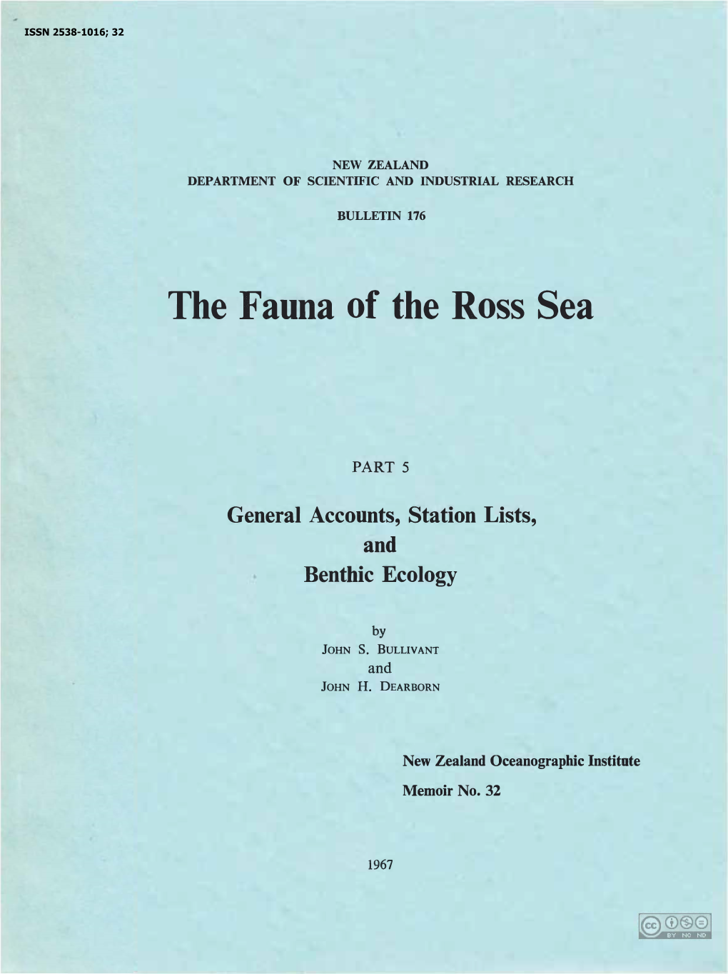 The Fauna of the Ross Sea