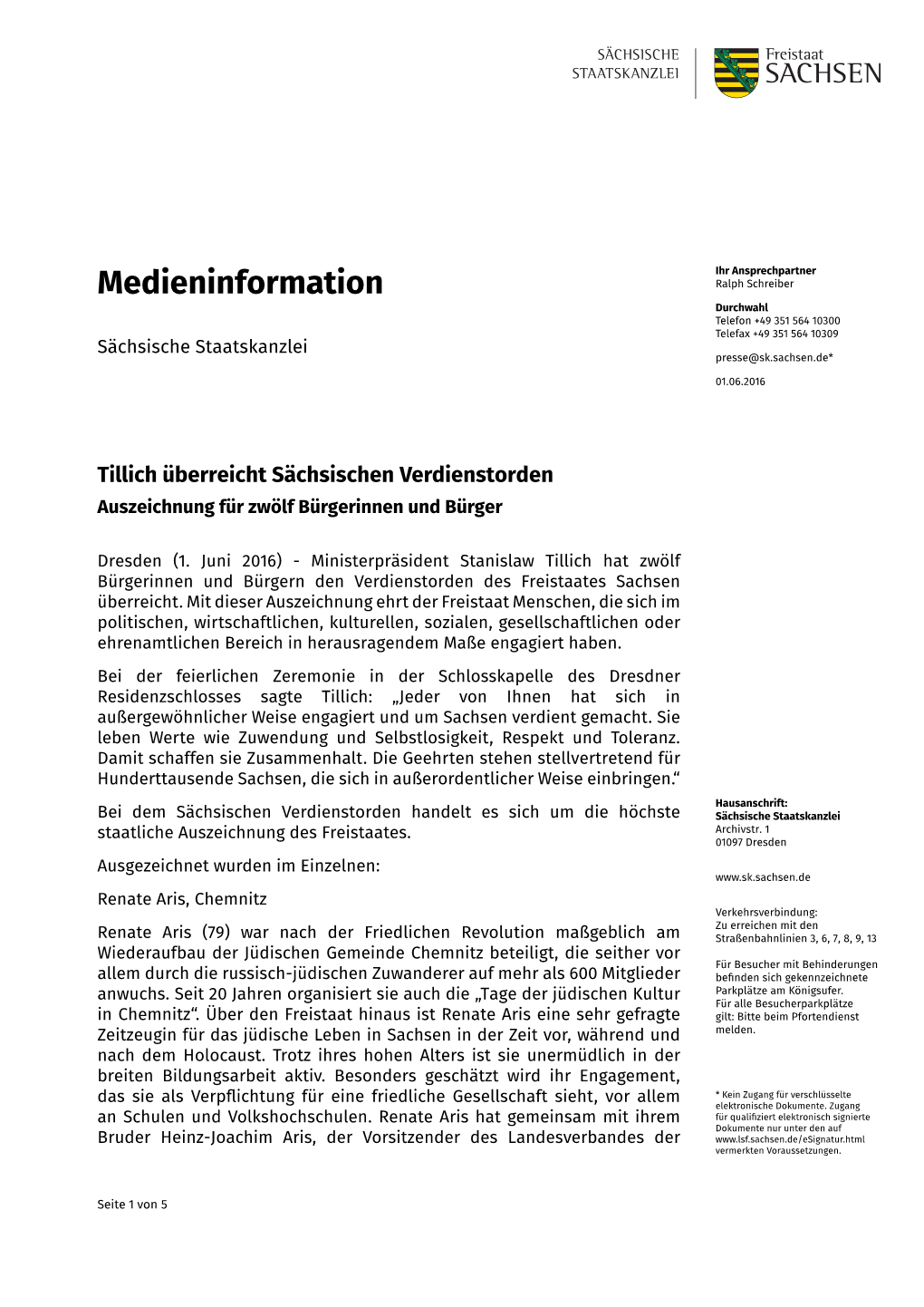 Diese Medieninformation Im PDF-Format