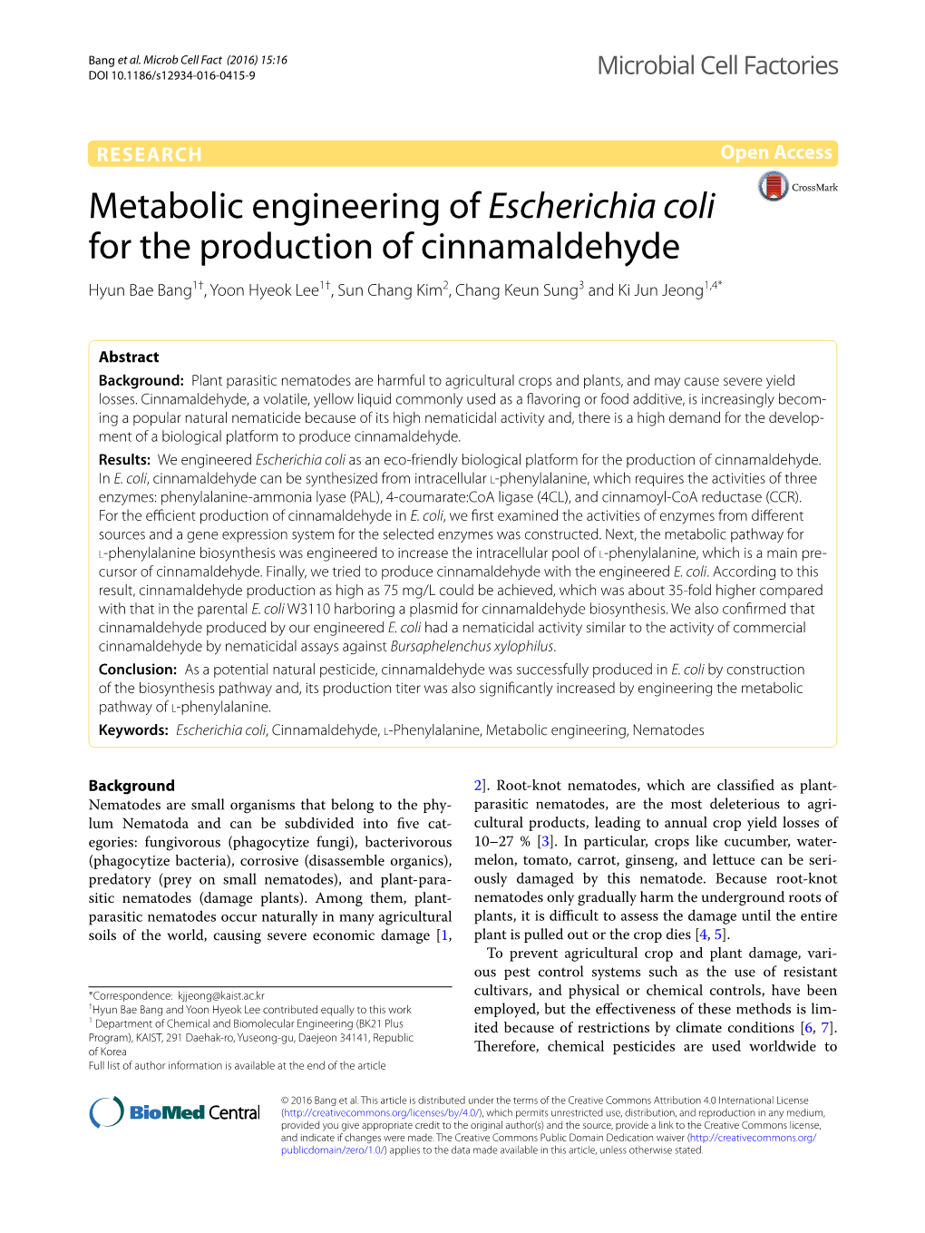 Metabolic Engineering of Escherichia Coli for the Production Of