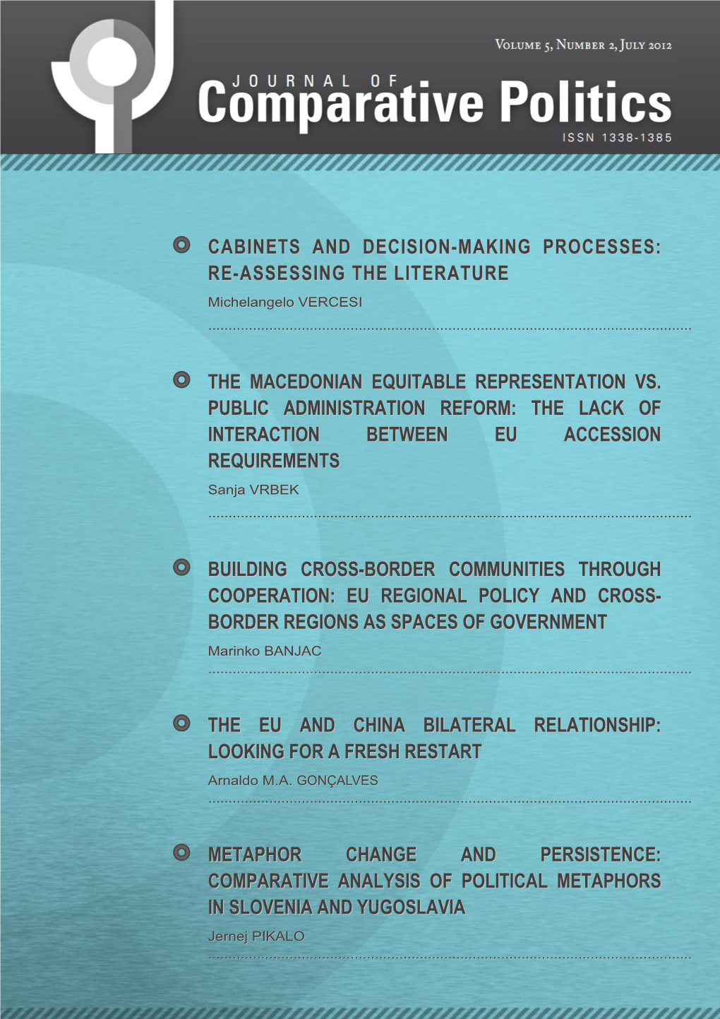 Cabinets and Decision-Making Processes: Re-Assessing the Literature