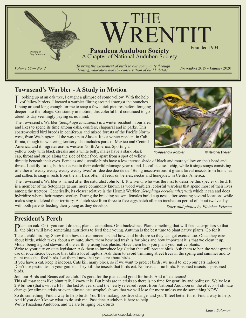 Wrentit November 2019 - January 2020