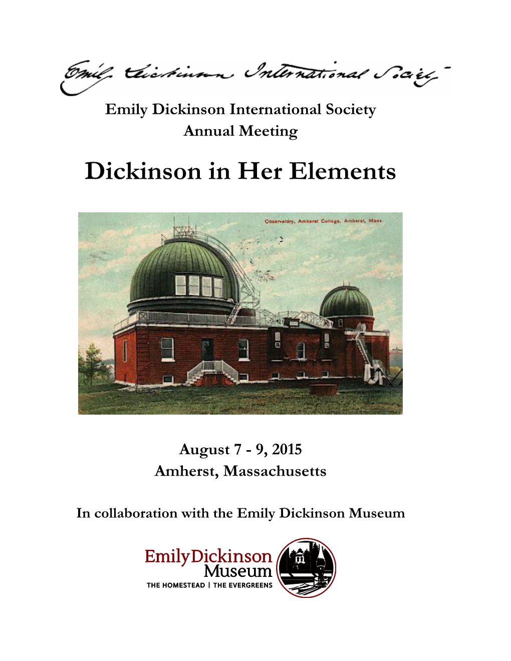 Dickinson in Her Elements