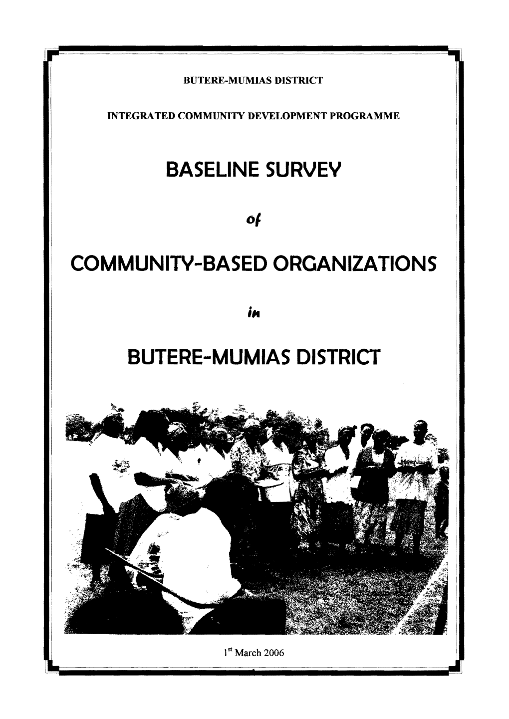 Baseline Survey Community-Based