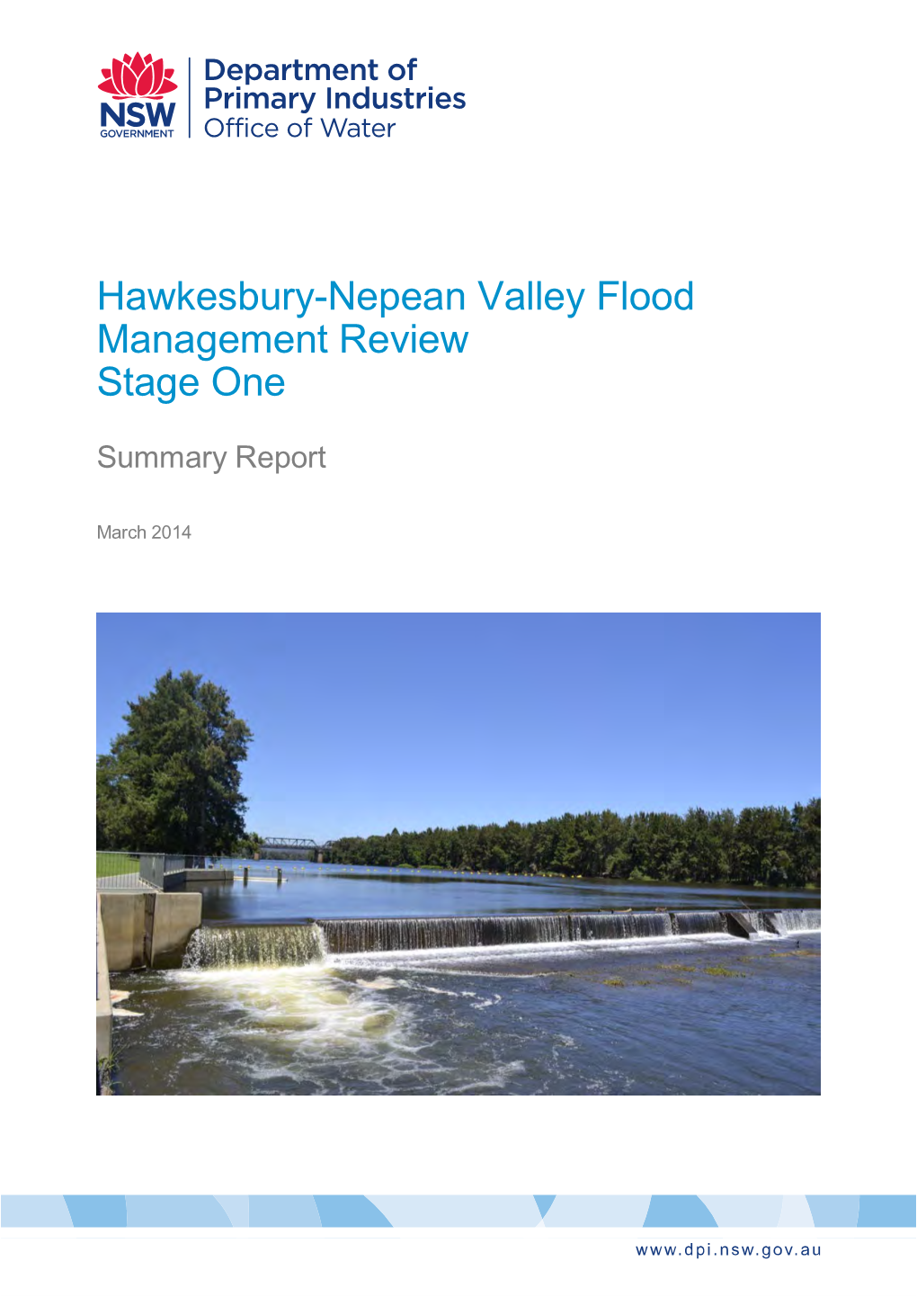 Hawkesbury-Nepean Valley Flood Management Review Stage One
