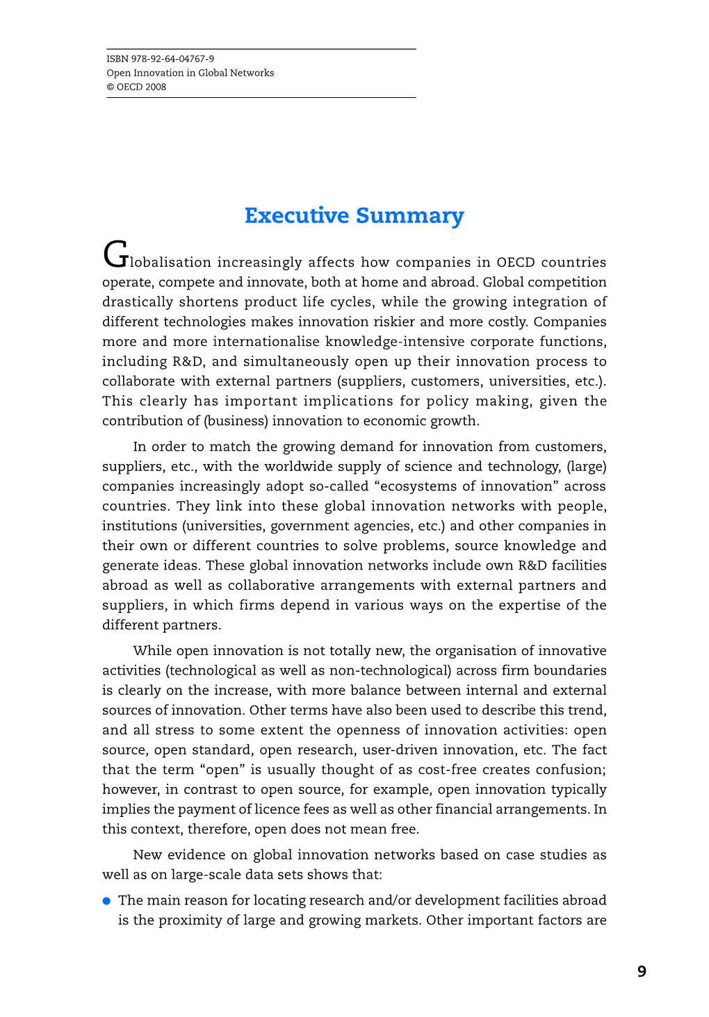 Open Innovation in Global Networks © OECD 2008