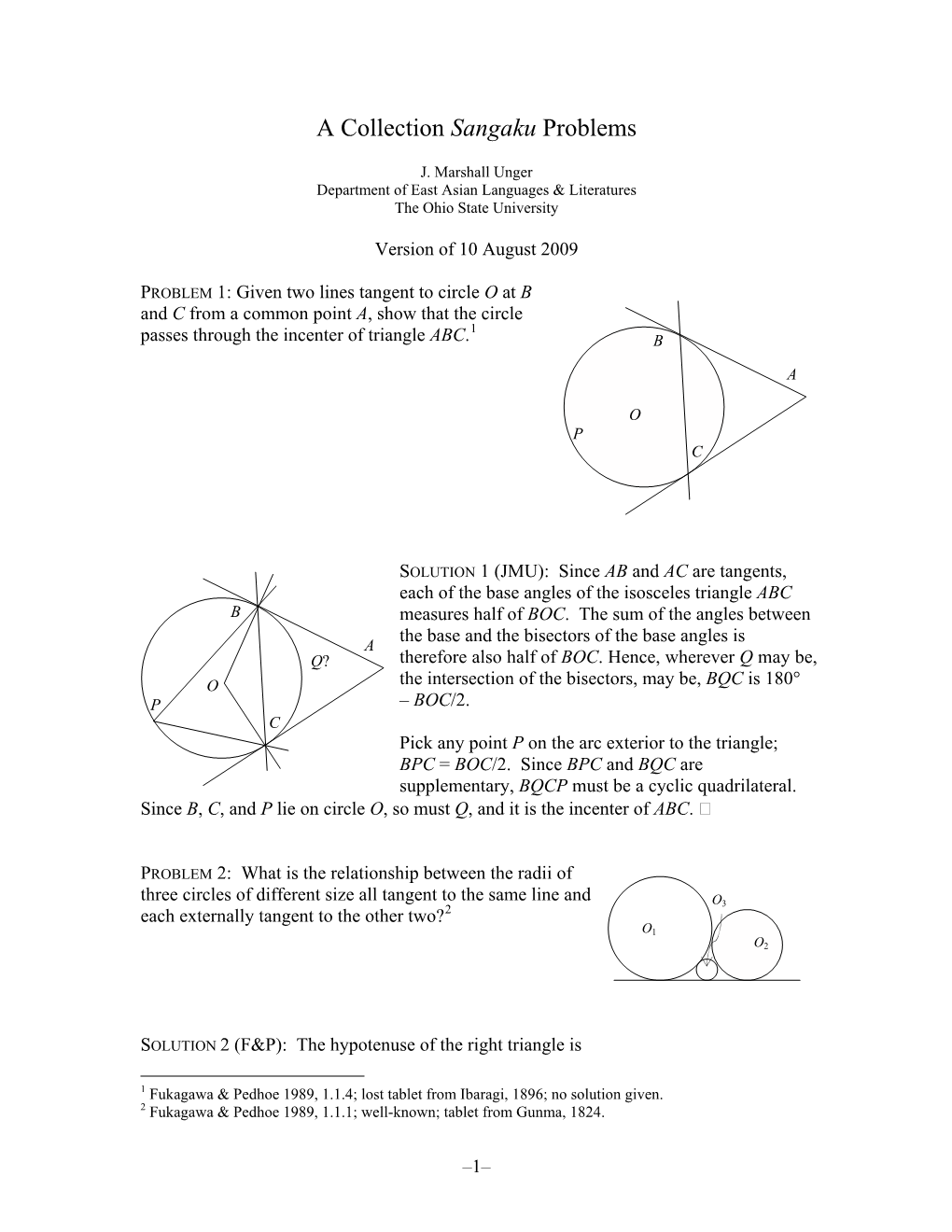 A Set of Beautiful Japanese Geometry Theorems