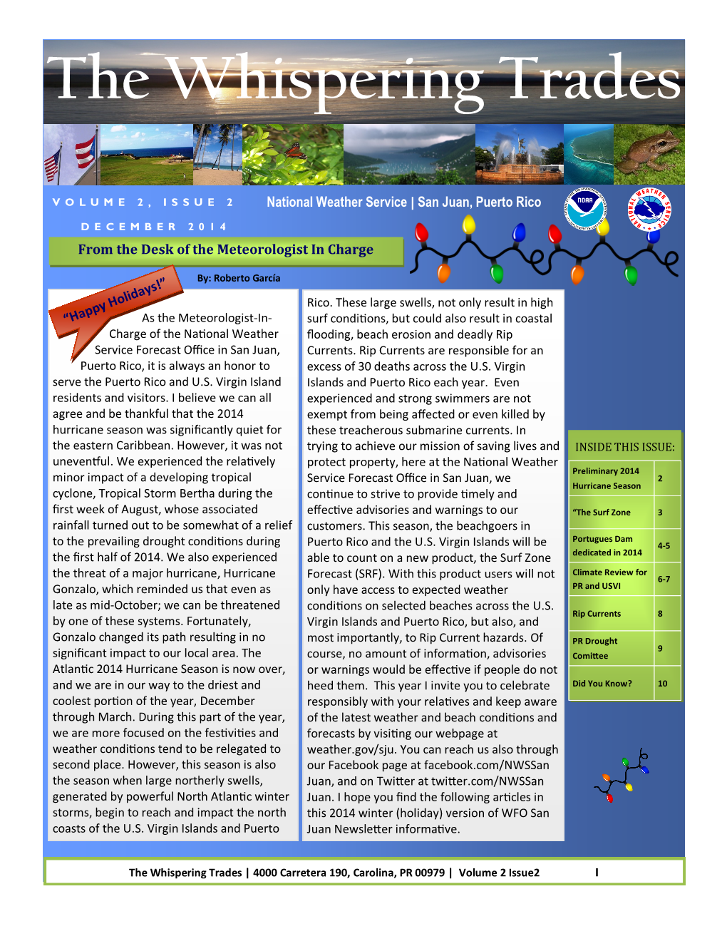 VOLUME 2, ISSUE 2 National Weather Service | San Juan, Puerto Rico