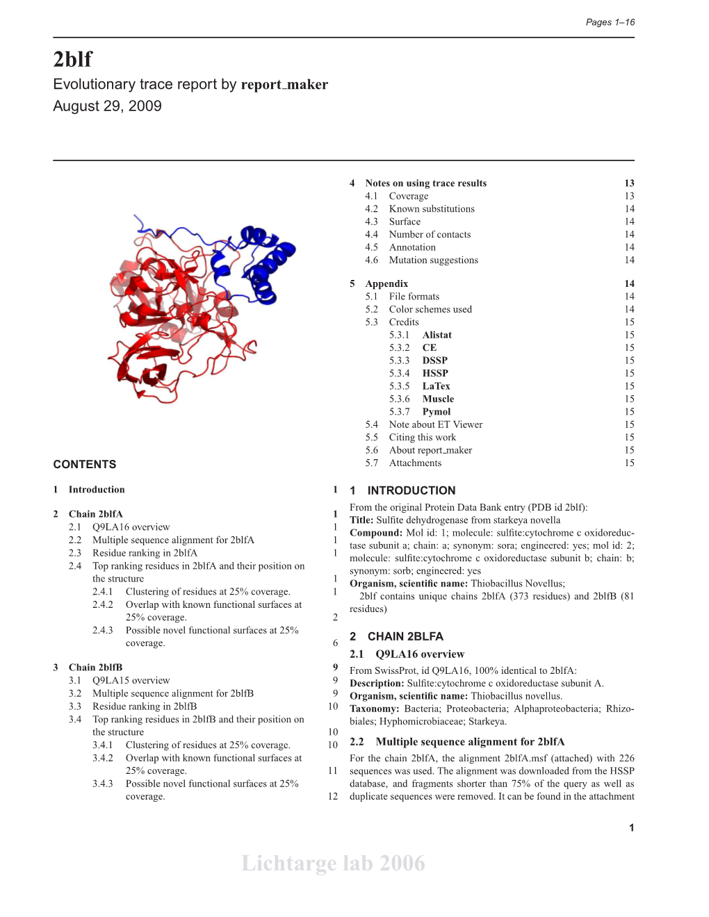 2Blf Lichtarge Lab 2006