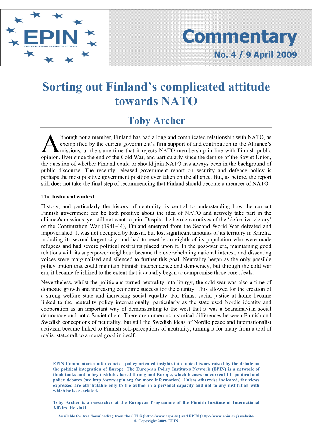 Sorting out Finland's Complicated Attitude Towards NATO