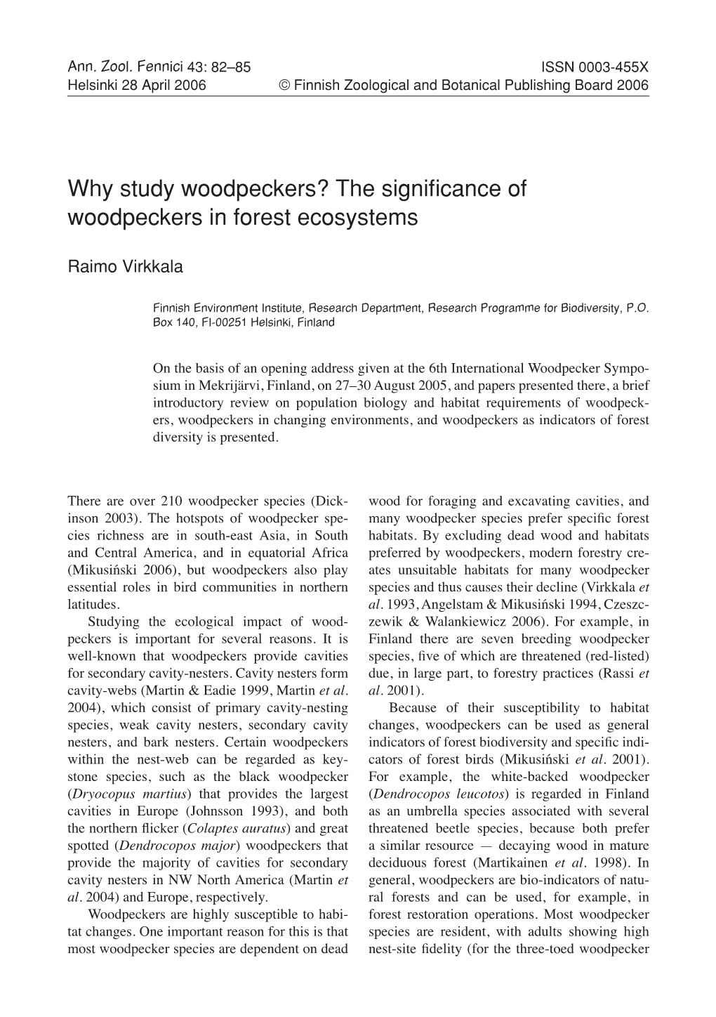 The Significance of Woodpeckers in Forest Ecosystems