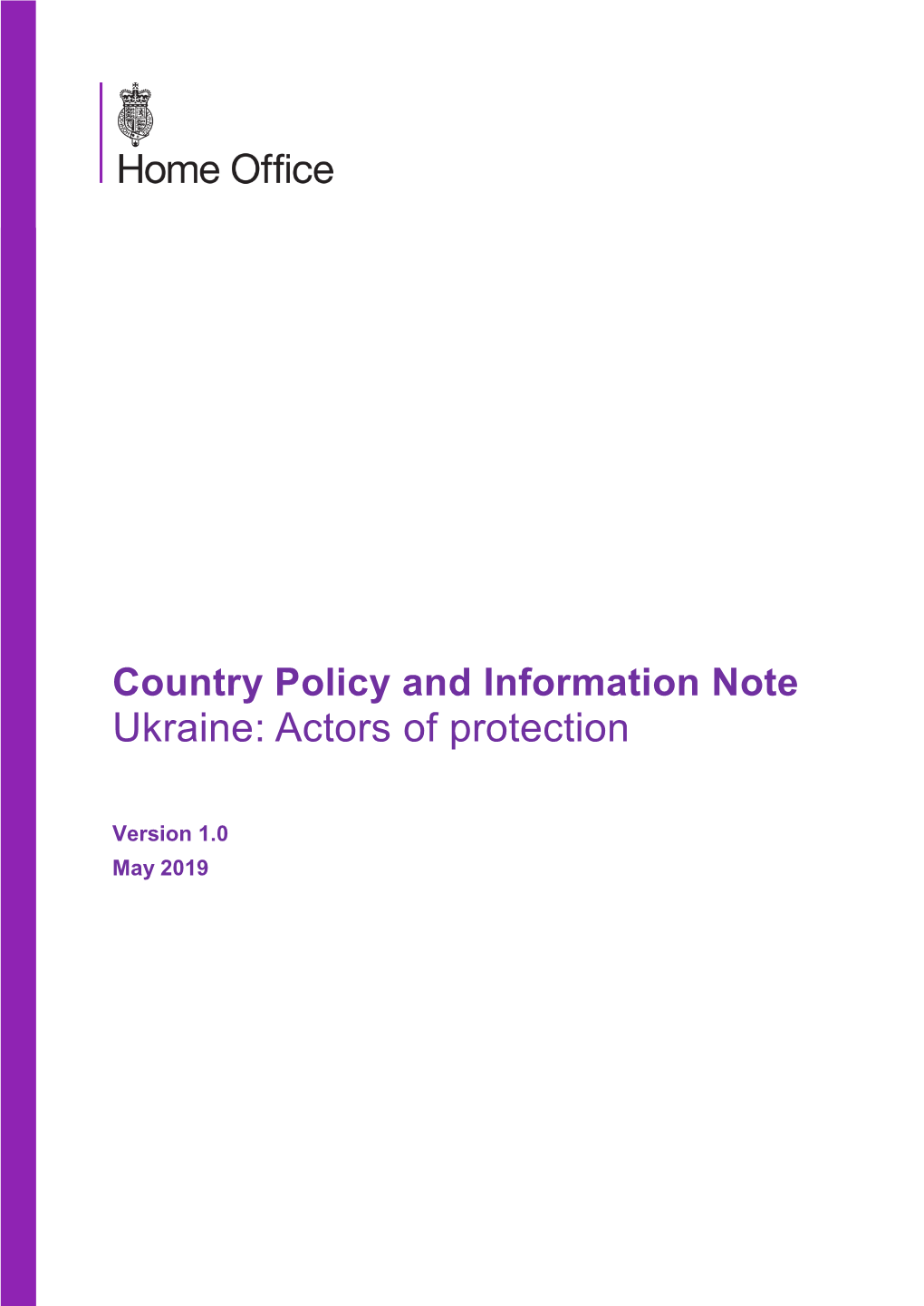 Ukraine: Actors of Protection