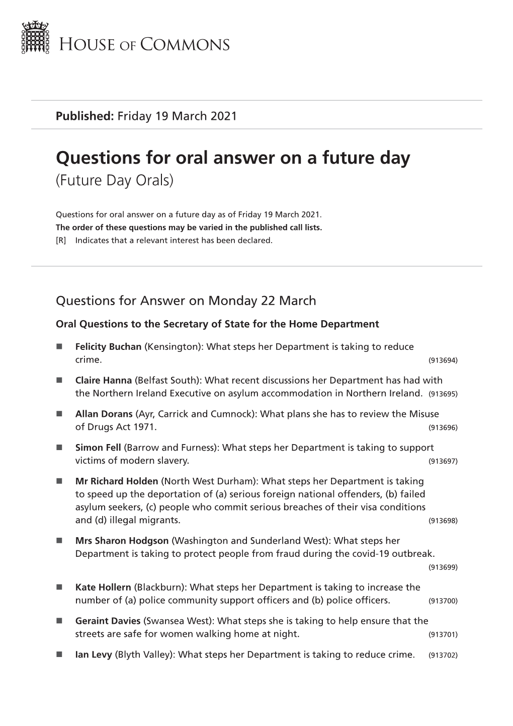 View Future Day Orals PDF File 0.11 MB