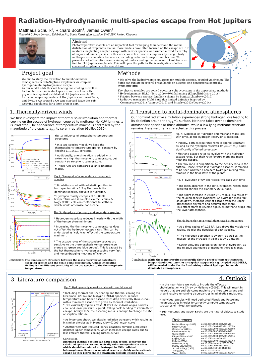 Radiation-Hydrodynamic Multi-Species Escape from Hot Jupiters