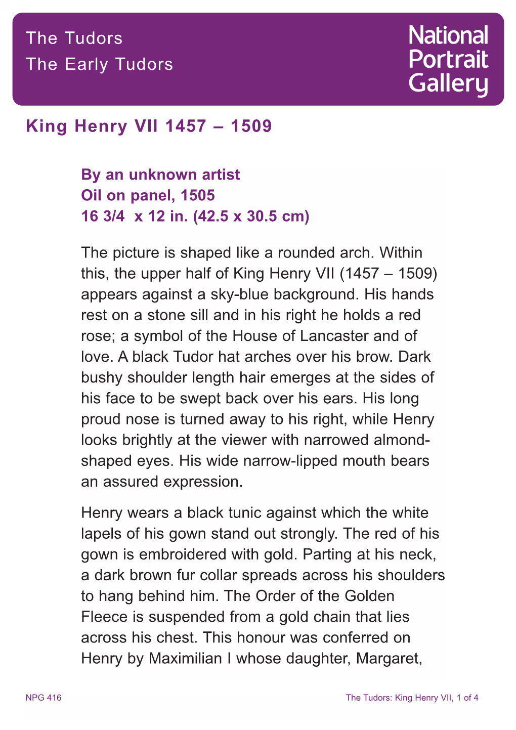 The Tudors the Early Tudors King Henry VII 1457