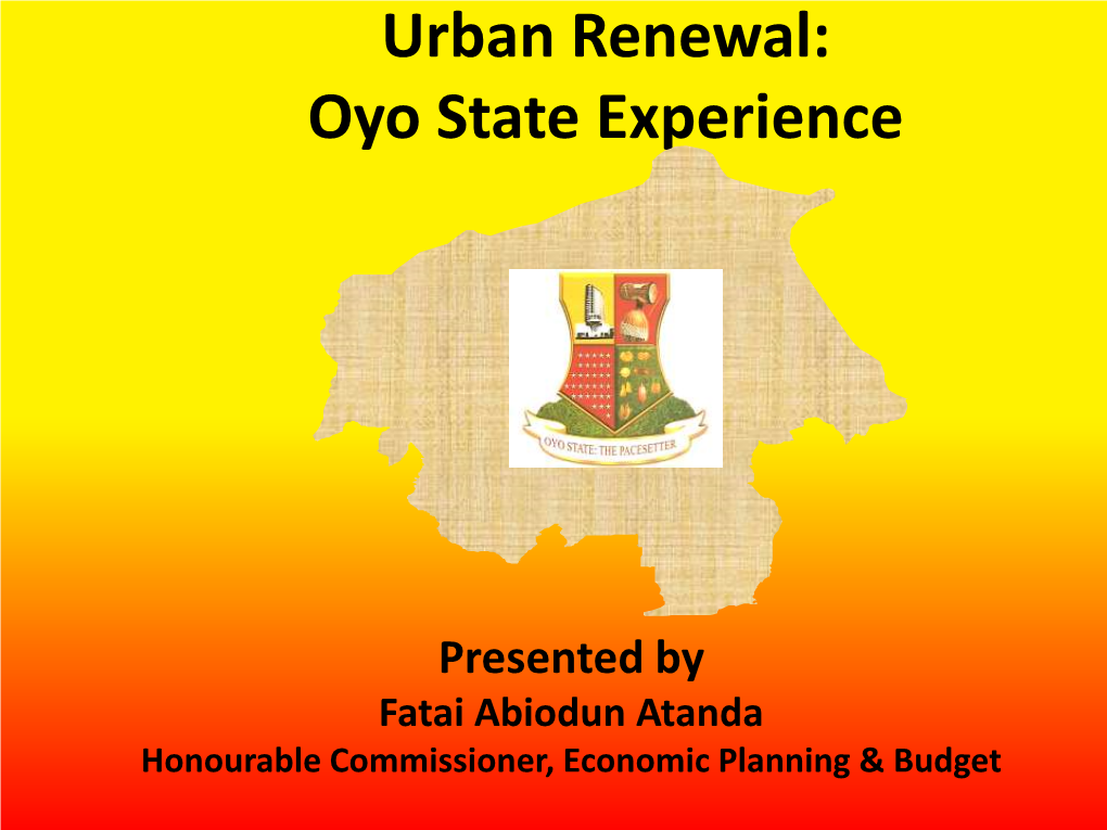 Urban Renewal Oyo State Experience1