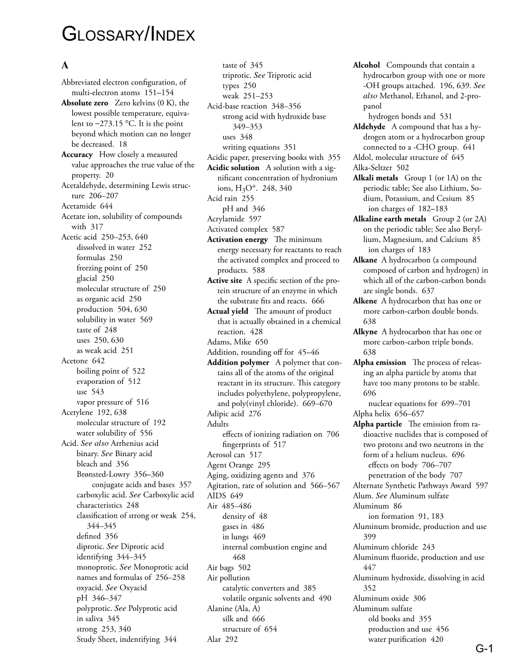 Glossary/Index