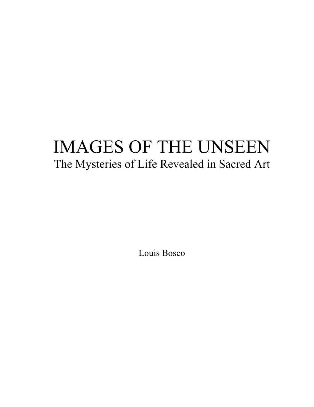 Preview a Chapter of IMAGES of the UNSEEN