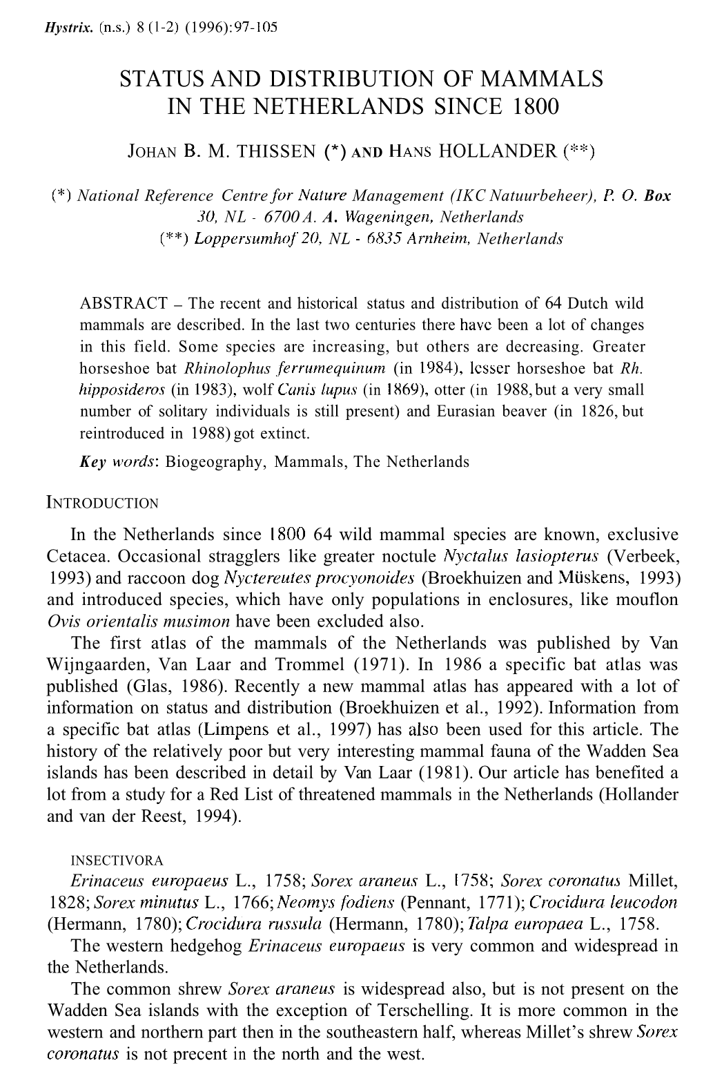 Status and Distribution.Pdf