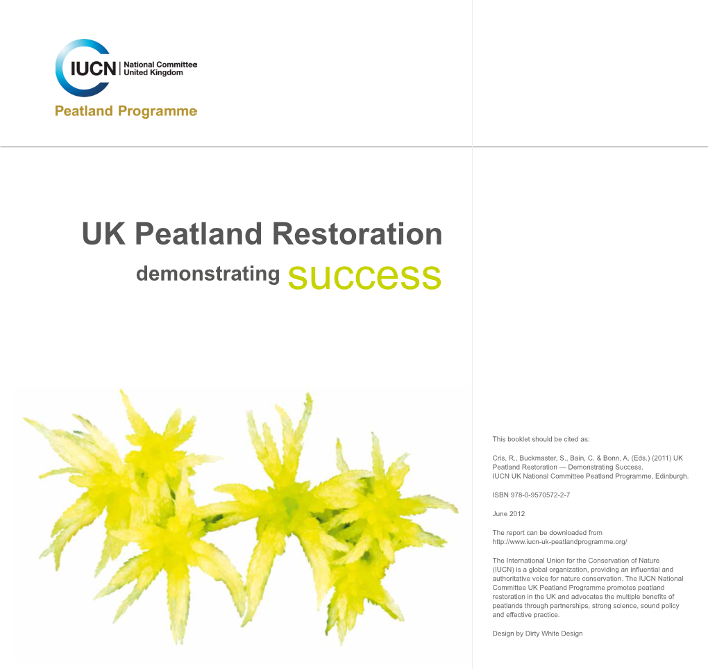 UK Peatland Restoration Demonstrating Success