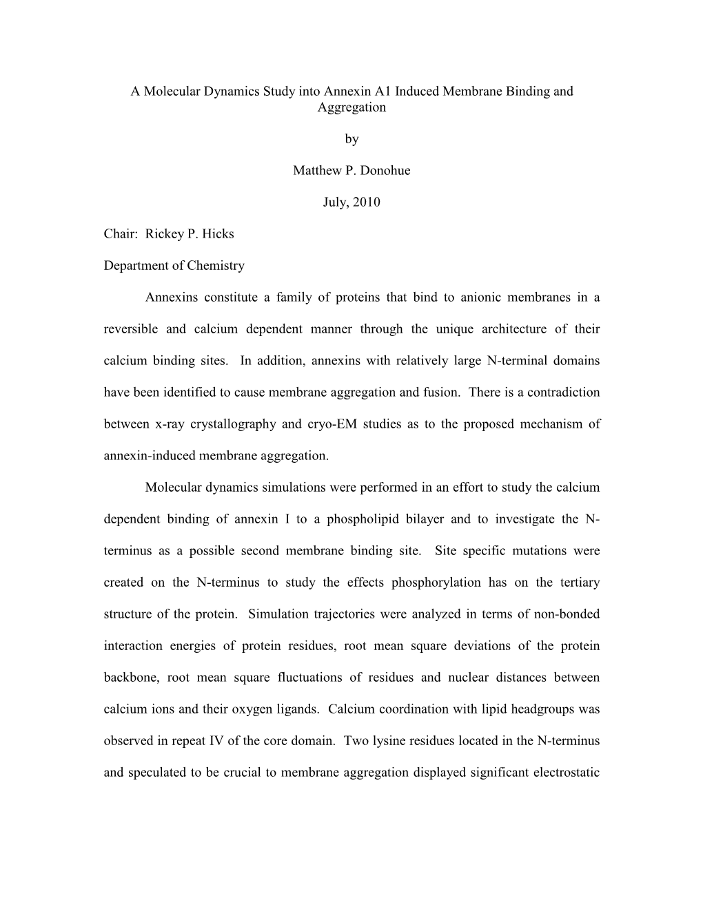 A Molecular Dynamics Study Into Annexin A1 Induced Membrane Binding and Aggregation