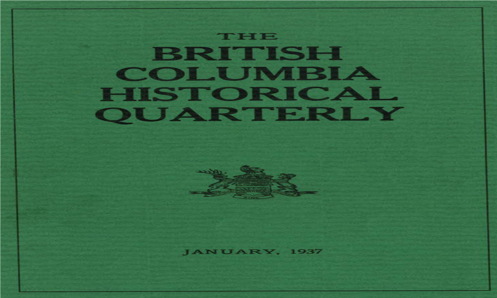 Early Shipping in Burrard Inlet: 1863—1870