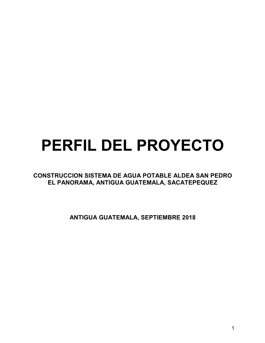 Perfil Del Proyecto