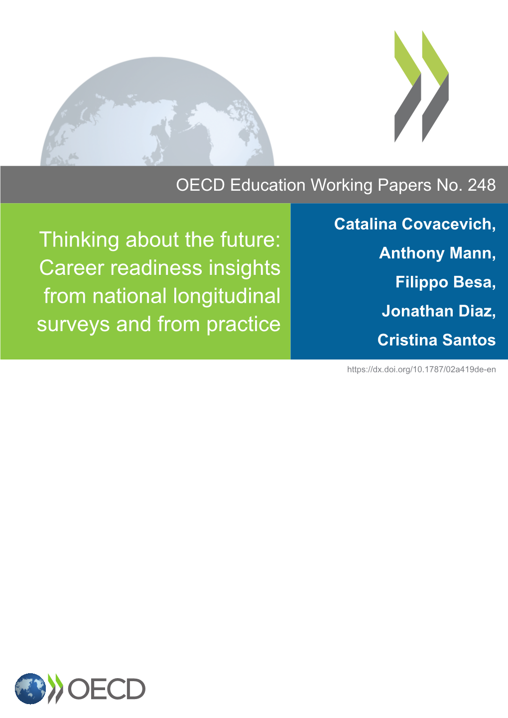 Thinking About the Future: Career Readiness Insights from National Longitudinal Surveys and from Practice