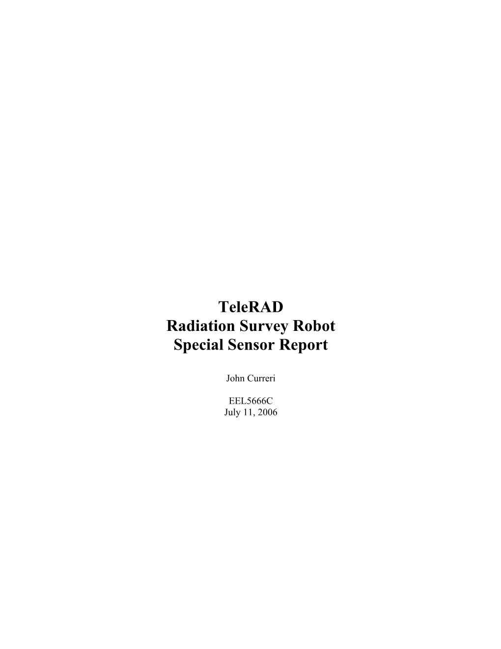Radiation Survey Robot