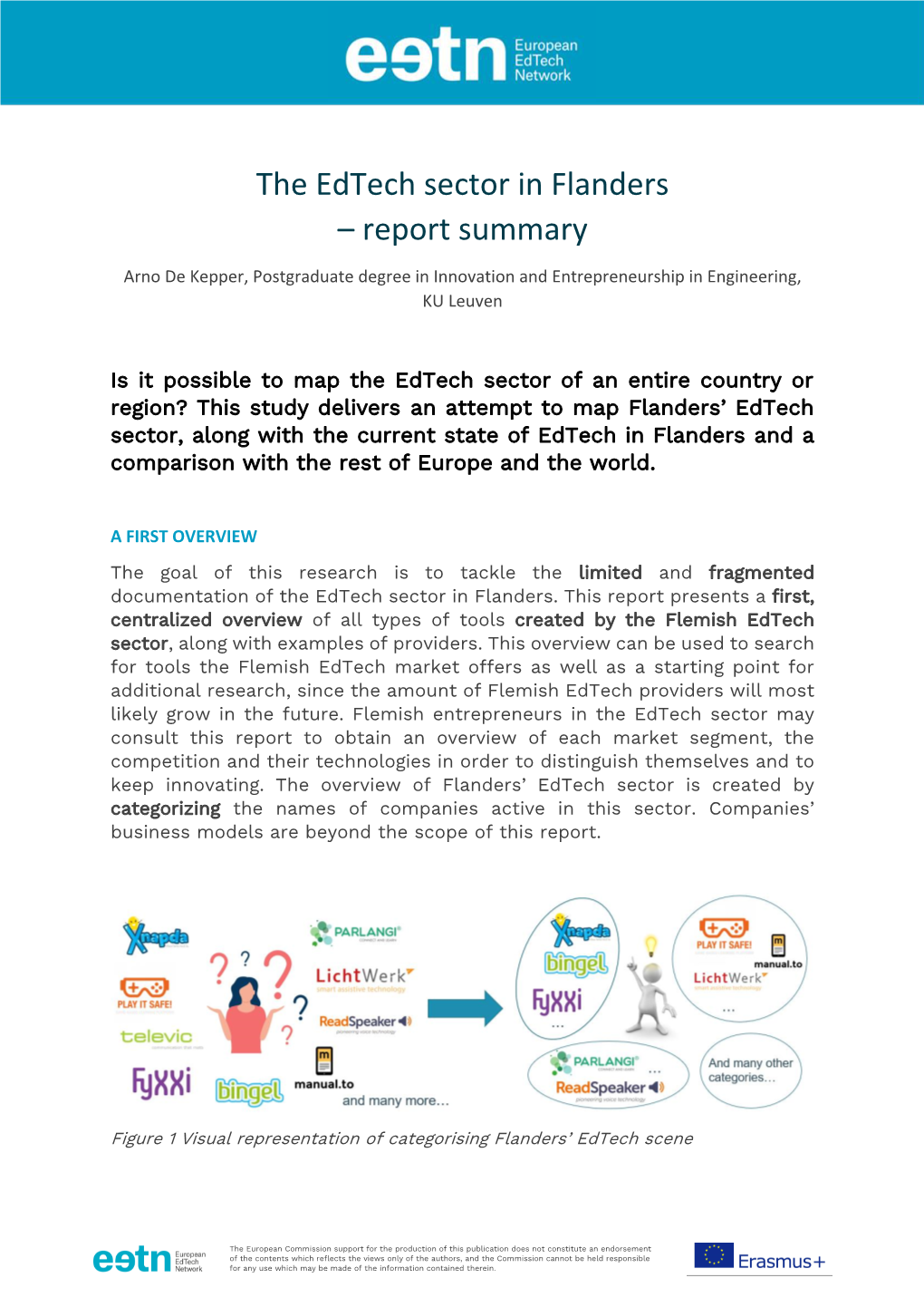 The Edtech Sector in Flanders – Report Summary