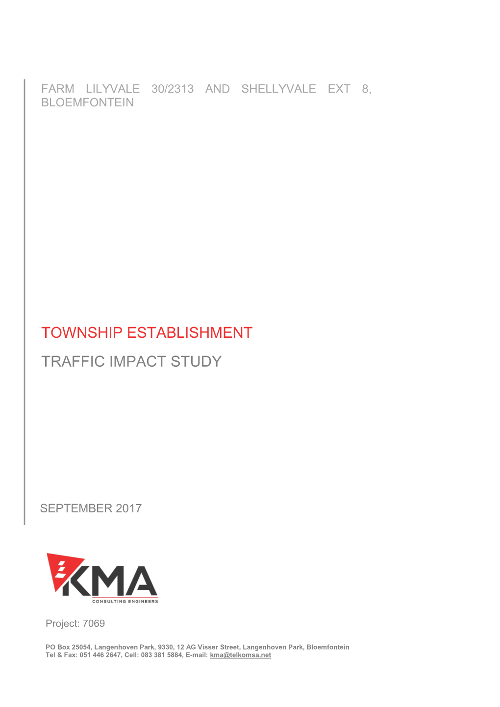 Township Establishment Traffic Impact Study