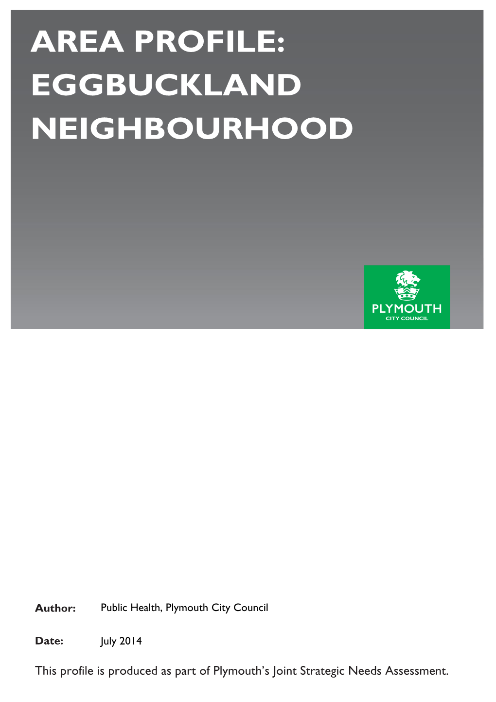 Eggbuckland Neighbourhood Profile